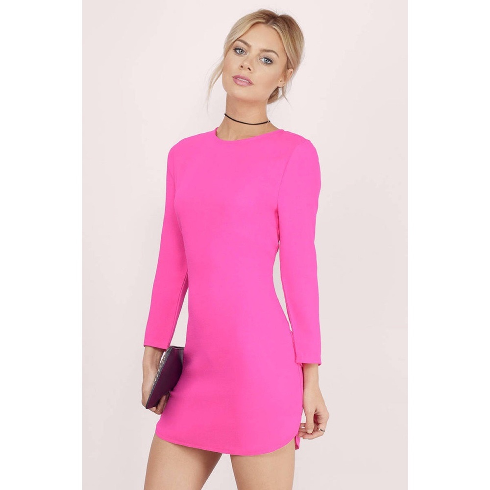Hot pink shift dress